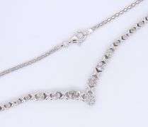 Sterling Silver Beautiful V Necklace With Diamond Pave.