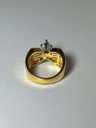 Dazzling 14 Kt Gold Plated Simulated Diamond Ring
