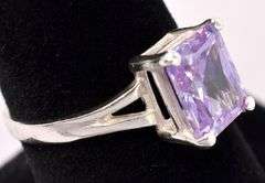 Purple Gem Ring In Sterling Silver