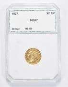MS67 1927 $2.50 Indian Head Gold Quarter Eagle - Graded PCI