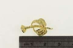 14K Yellow Gold Diamond Cut Palm Tree Tropical Motif Charm/Pendant