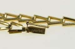14K Yellow Gold Natural Opal Vintage Retro Statement Chain Bracelet