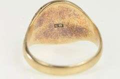 10K Yellow Gold H L Monogram Letter Initial Name Signet Ring