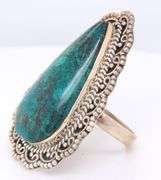 Oval Turqoise 925 Sterling Silver Ring