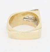 Contemporary Two-Tone Diamond Ring