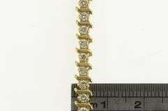 14K Yellow Gold 1.92 Ctw Diamond Wavy Link Classic Tennis Bracelet
