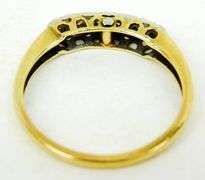 Antique 14K & 18K Gold Diamond Band, Size 6.5
