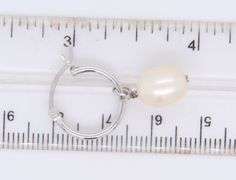 925 Sterling Silver Hoop Drop Pearl Earrings