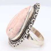 Sterling Silver Scolecite Hand Made Vintage Boho Ring