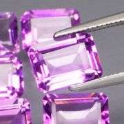 Bright 8.55ct 8x6mm real Bolivian Amethyst set