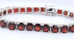 925 Sterling Silver RBC Tourmaline Tennis Bracelet