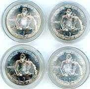 4 1982-D George Washington Commemorative Half Dollars in Capsules