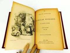 1889 Nicholas Nickleby by Charles Dickens Antique Book