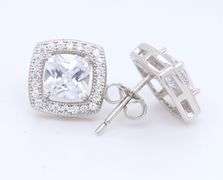 Sterling Silver Crystal Earrings Lot