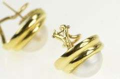 18K Yellow Gold 12.2mm Mabe Pearl Retro French Clip Earrings