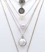 Group Lot of 6 Vintage 925 Sterling Silver Necklaces