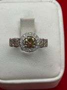 CERTIFIED 14K WHITE GOLD AND DIAMOND RING