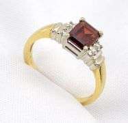 Classic Garnet & Diamond Ring