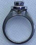 BREATHTAKING 14K WHITE GOLD HALO-STYLE DIAMOND ENGAGEMENT RING