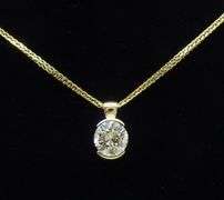 Half Bezel Set 1.64CTW Diamond Pendant