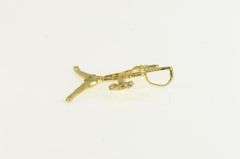 14K Yellow Gold Ornate Retro Cheerleader Cheer Spirit Charm/Pendant