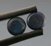 Stunning 1.71ct royal blue Star Sapphire pair