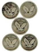 5 Different Standing Liberty Silver Quarters