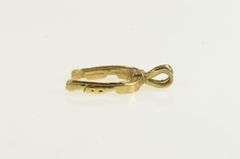 14K Yellow Gold Textured Nugget Horse Shoe Good Luck Charm/Pendant