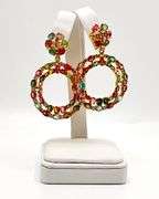 FANCY 24.00 CARAT TOURMALINE AND DIAMOND CHANDELIER EARRINGS
