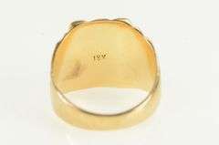 18K Yellow Gold Vintage Peruvian Ornate Mayan Design Ring