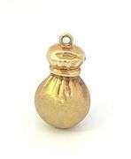 14K Yellow Gold 3D Bag of Cash Money Sack Wealth Fortune Charm/Pendant