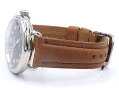 Shinola The Runwell 41mm Quartz Blue Dial on Brown Strap Watch