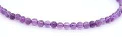 Amethyst Bead Anklet with Yellow Gold