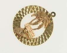 14K Yellow Gold Jamaica Vintage Palm Tree Travel Charm/Pendant
