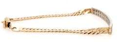 Italian approximate 0.90ctw Round Diamond ID Bracelet in 14K