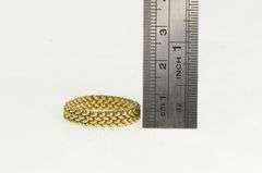14K Yellow Gold Mesh Chain Vintage Unique Statement Band Ring