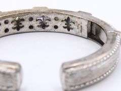 Vintage 925 Sterling Silver Amethyst and Peridot Cugg Bangle