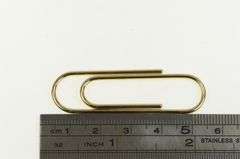 14K Yellow Gold Classic Paper Clip Vintage Stationary Pendant/Pin