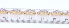 Pleasing Yellow Gold Tanzanite Cluster Bracelet