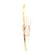 14K Yellow Gold Marquise Diamond Accent Vintage Statement Bracelet