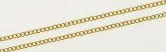 14K Yellow Gold 1.4mm Curb Link Vintage Chain Classic Necklace