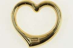 14K Yellow Gold Curvy Heart Vintage Classic Love Symbol Pendant
