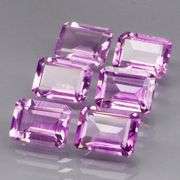Vibrant 7.94ct 8x6mm real Bolivian Amethyst set