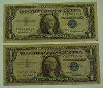 1957 $1 Silver Certificate Blue Seal US Currency Note