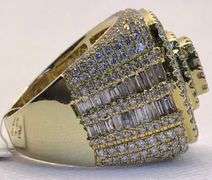 GLAMOROUS 14K YELLOW GOLD MULTI DIAMOND MEN’S RING