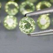 Fantastic 6.23ct diamond cut GREEN Sapphire set