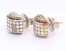 Trendy John Hardy Sterling Silver Earrings