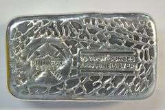 Beautiful poured pure .999 fine silver 10 Troy Oz. Pioneer Bar