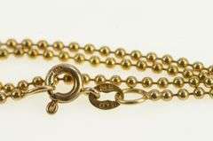 14K Yellow Gold 1.5mm Ball Link Bead Statement Chain Anklet Bracelet