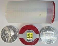 Roll of 20 Pristine-perfect 2023 Austria Philharmonic pure 1 oz fine silver